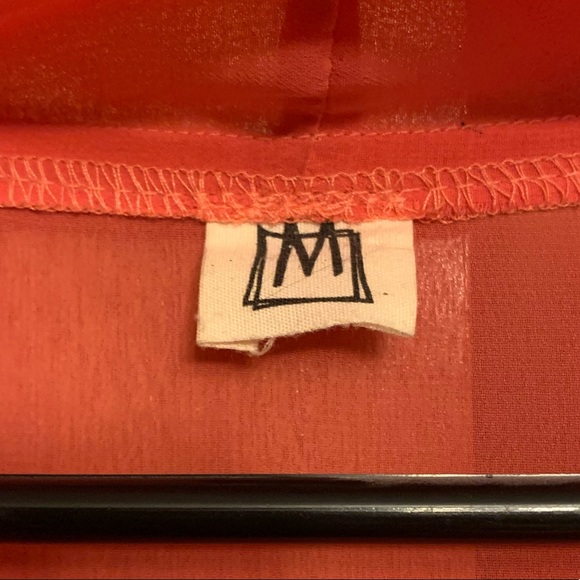 Mendocino Coral Sheer Blouse - Picture 3 of 4